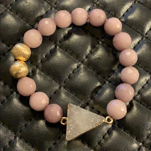 Sundance Jewelry - Sundance Boho Raw Amethyst Druzy Bead Bracelet